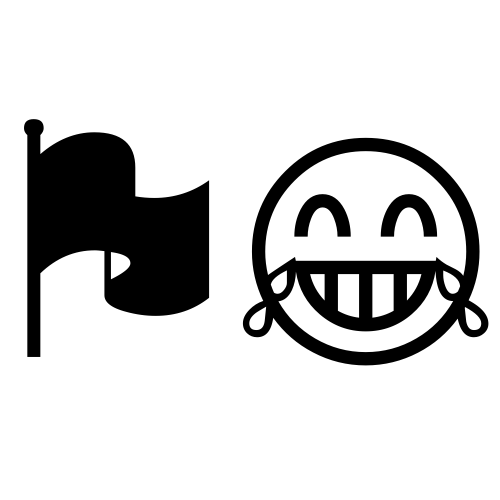 🏴😂 Emoji Domain black and white Symbola rendering